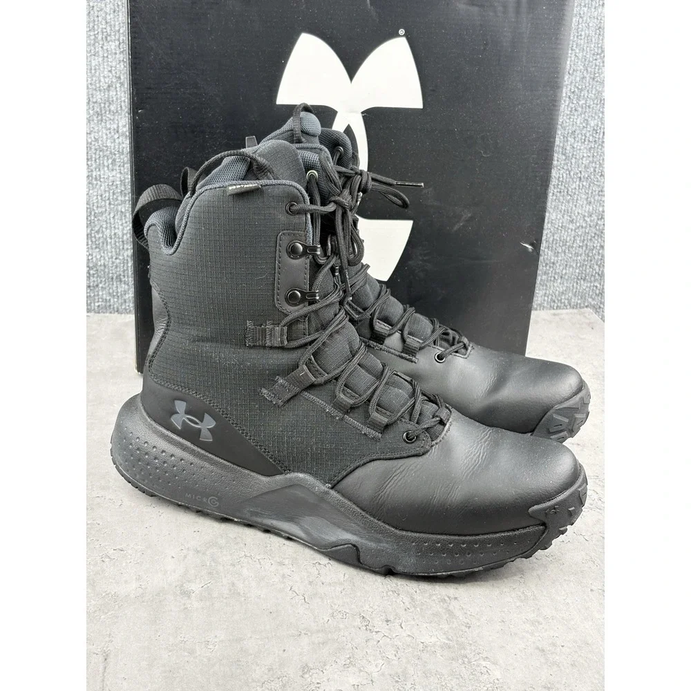Under Armour 3028316 Men's Micro G Stellar Mid Boots, Black, Size 10 Waterproof